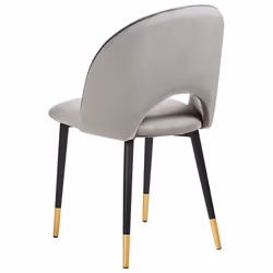 Set of 2 Dining Chairs MAGALIA Velvet Grey