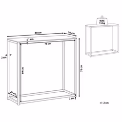 Console Table DELANO Tempered Glass Black