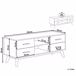 TV Stand FLORIDA Light Brown