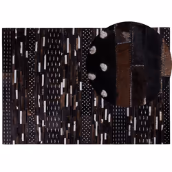 Rug AKSEKI 160 x 230 cm Leather Dark Brown