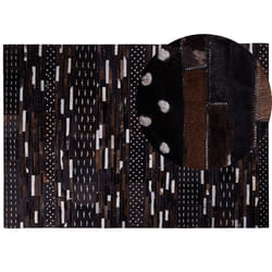 Rug AKSEKI 160 x 230 cm Leather Dark Brown