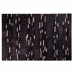 Rug AKSEKI 160 x 230 cm Leather Dark Brown