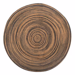 Round Area Rug 140 cm Beige with Black ARTORA