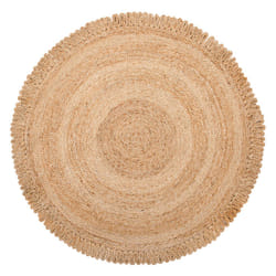 Round Jute Area Rug ? 140 cm Beige ERENCE