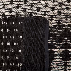 Leather Area Rug 140 x 200 cm Black with Beige SOKUN - Additional view 4