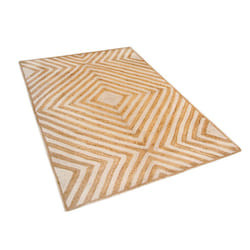 Cotton Area Rug 140 x 200 cm Beige PIRLI