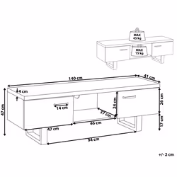 TV Stand TIMBER Dark Brown