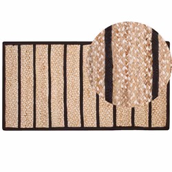 Rug KARADONA 80 x 150 cm Jute Beige