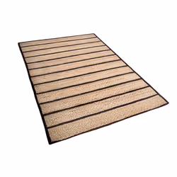 Area Rug 140 x 200 cm Black and Beige KARADONA