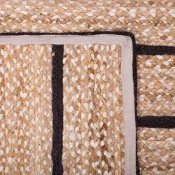 Area Rug 140 x 200 cm Black and Beige KARADONA