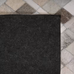Leather Area Rug 140 x 200 cm Multicolour HIRKA