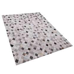 Leather Area Rug 160 x 230 cm Multicolour HIRKA
