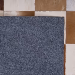 Leather Area Rug Brown and Beige 140 x 200 cm SOLMAZ