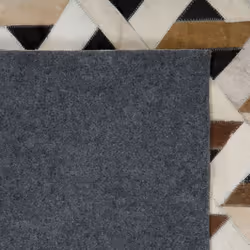 Leather Area Rug Brown and Grey 160 x 230 cm TUGLU