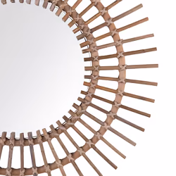 Wall Mirror STENEN 76 cm 76 cm Rattan Sand Beige