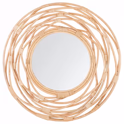 Wall Mirror BURGIS 75 cm 75 cm Rattan Natural