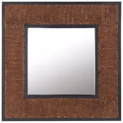 Wall Mirror BOISE 60 cm 60 cm Wood Dark Brown
