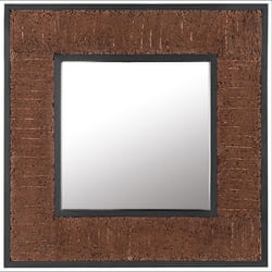 Wall Mirror BOISE 60 cm 60 cm Wood Dark Brown