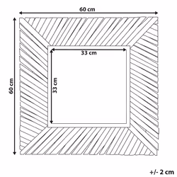 Wall Mirror KANAB 60 cm 60 cm Wood Brown