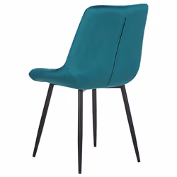 Set of 2 Dining Chairs MELROSE Velvet Turquoise - Additional view 4
