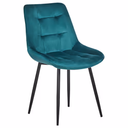 Set of 2 Dining Chairs MELROSE Velvet Turquoise - Additional view 5