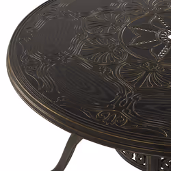 Garden Dining Table SAPRI 100 cm 100 cm Metal Dark Brown