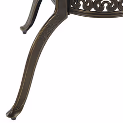 Garden Dining Table SAPRI 100 cm 100 cm Metal Dark Brown - Additional view 4