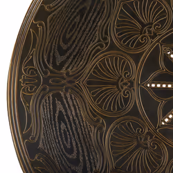 Garden Dining Table SAPRI 100 cm 100 cm Metal Dark Brown - Additional view 5