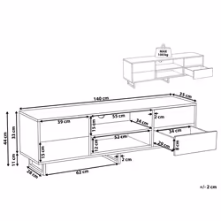 TV Stand MAINE Brown/ Black
