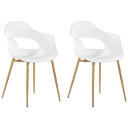 Set of 2 Dining Chairs UTICA White