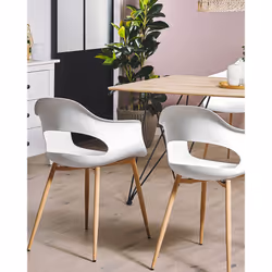 Set of 2 Dining Chairs UTICA White - Additional view 5