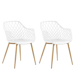 Set of 2 Dining Chairs NASHUA White