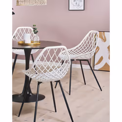 Set of 2 Dining Chairs CANTON White