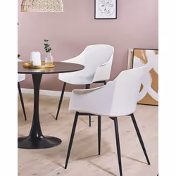 Set of 2 Dining Chairs FONDA White - Additional view 5