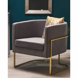 Armchair SIRKKA Velvet Grey