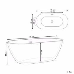 Freestanding Bathtub CARRERA 1700 x 800 mm Black