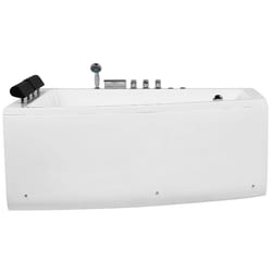 Corner Hot Tub SERRANA Right Hand White