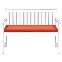 Bench Seat Pad Cushion VIVARA 112 x 54 cm Dark Red