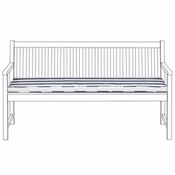 Bench Seat Pad Cushion VIVARA 152 x 54 cm Navy Blue