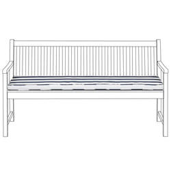 Bench Seat Pad Cushion VIVARA 152 x 54 cm Navy Blue