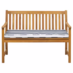 Garden Bench Certified Acacia Wood 120 cm with Blue Cushion VIVARA