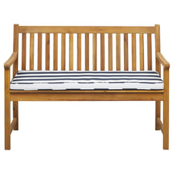 Garden Bench Certified Acacia Wood 120 cm with Blue Cushion VIVARA