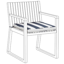Garden Chair Cushion SASSARI 46 x 46 cm Navy Blue