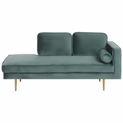 Right Hand Chaise Lounge MIRAMAS Velvet Mint Green