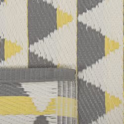 Outdoor Area Rug 60 x 105 cm Grey and Yellow HISAR