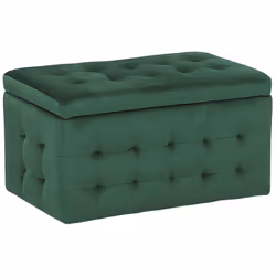 Storage Ottoman MICHIGAN Velvet Dark Green