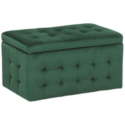 Storage Ottoman MICHIGAN Velvet Dark Green