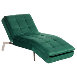 Chaise Longue LOIRET Velvet Emerald Green