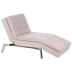 Chaise Longue LOIRET Velvet Beige