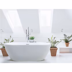 Freestanding Bathtub NEVIS 1500 x 750 mm White - Additional view 5